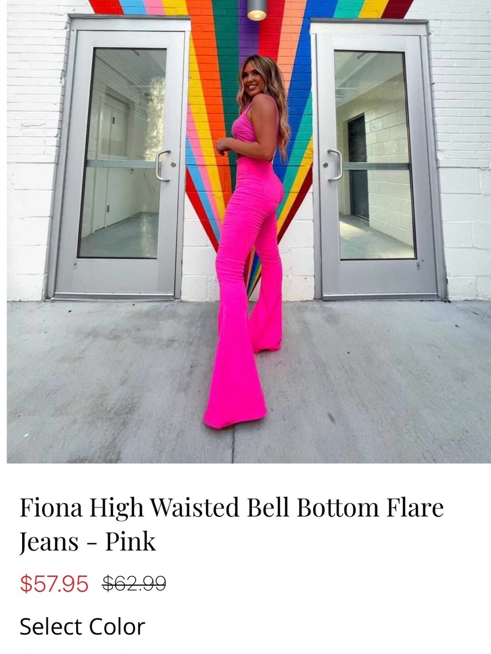 Willow Boutique Hot Pink Boot Cut Pants